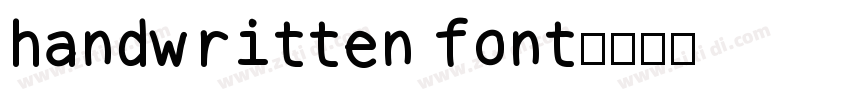 handwritten font字体转换